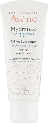 Зволожуючий крем для обличчя Avene Eau Thermale Hydrance Rich SPF 30, 40 мл