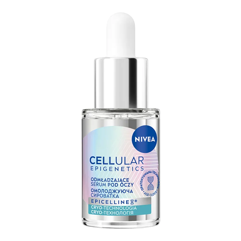 NIVEA Cellular Epigenetics омолоджуюча сироватка для зони навколо очей з технологією Epicelline Cryo, 15 мл