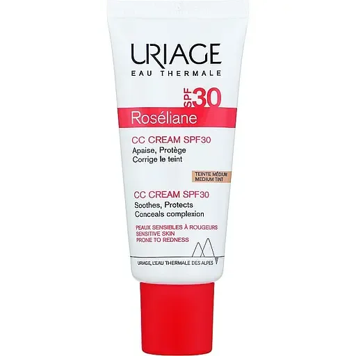Коригувальний СС-крем Uriage Roséliane CC Cream SPF 30 Проти почервонінь відтінок Medium 40 мл