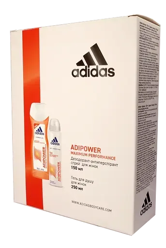 Набір для жінок Adidas 2020 Дезодорант-антиперспірант Adipower, 150 мл + Гель для душа Adipower, 250 мл