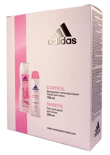 Набір для жінок Adidas 2020 Дезодорант-антиперспірант Control, 150 мл + Гель для душа Boost-Smooth, 250 мл