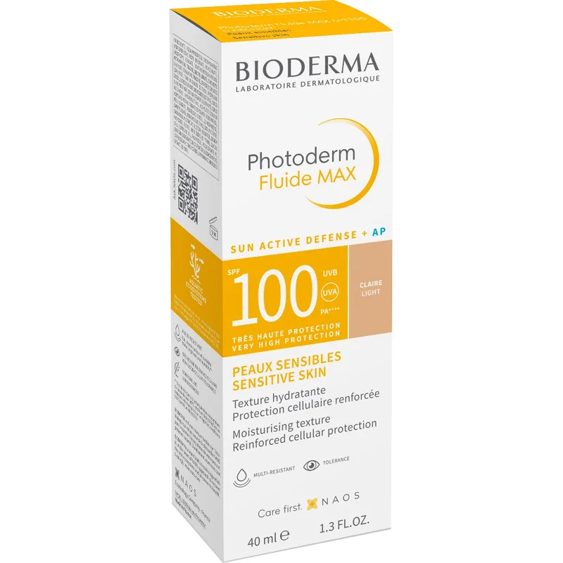 Сонцезахисний тональний флюїд Bioderma Photoderm Fluide МАХ SPF 100, світлий, 40 мл