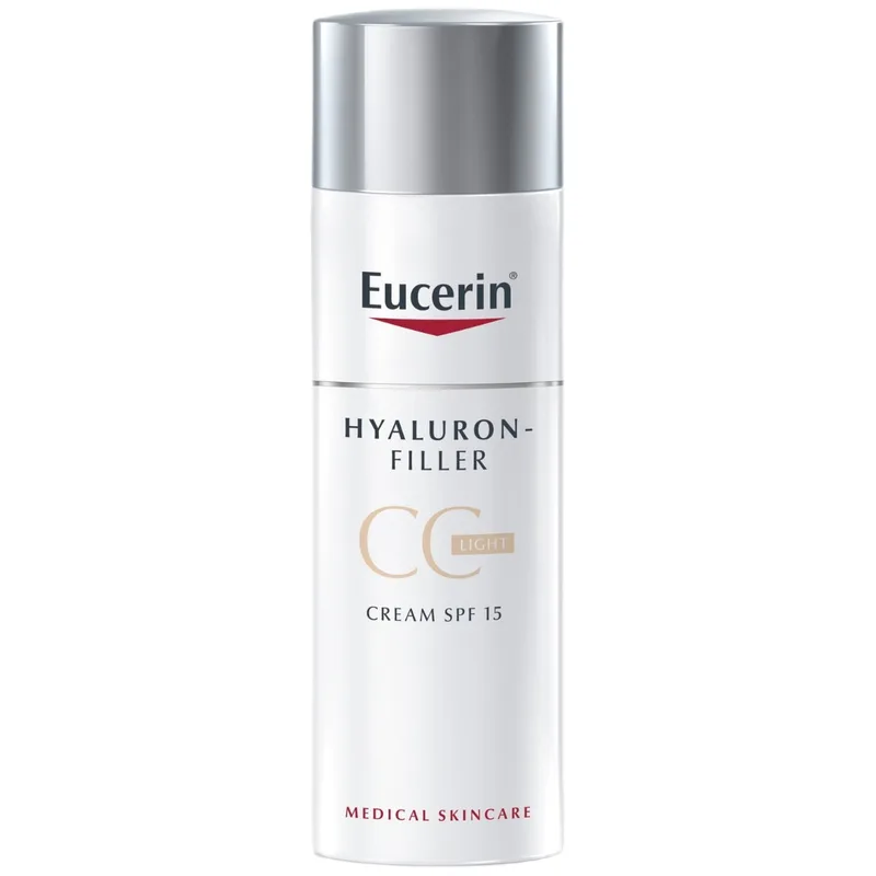 СС-крем Eucerin (Юцерін) Hyaluron-Filler з SPF 15 проти зморшок (світлий відтінок) 50 мл