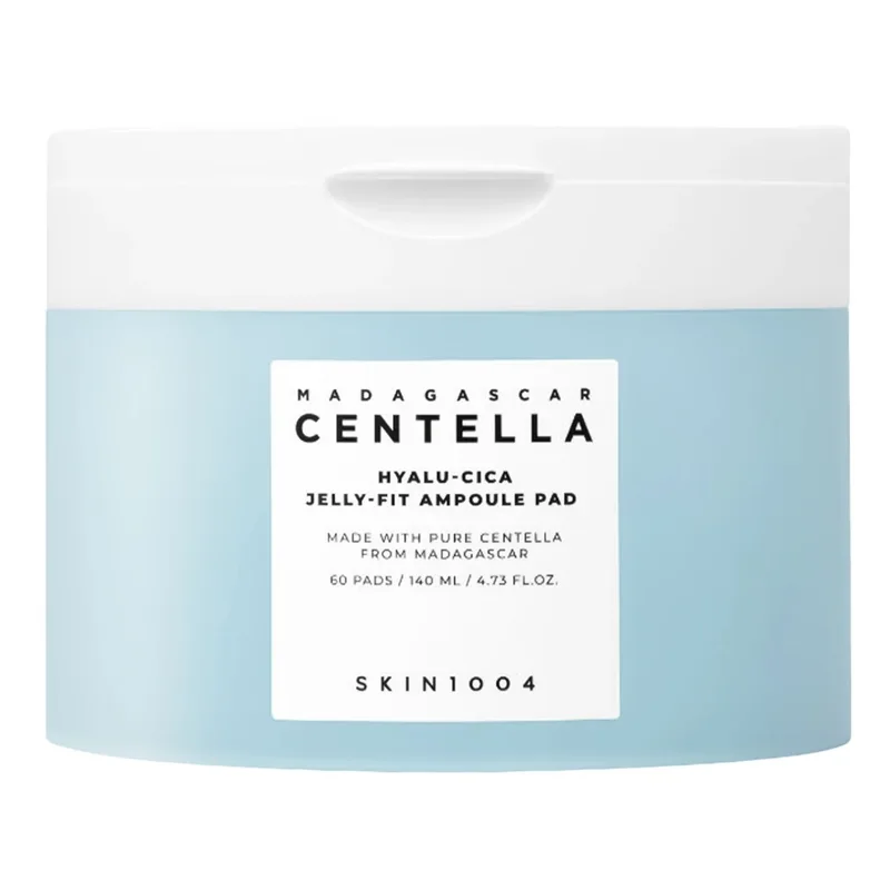 SKIN1004 Madagascar Centella Hyalu-Cica Jelly-Fit Ampoule Pad зволожуючі диски для обличчя, 60 штук