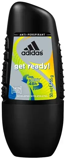 Дезодорант-антиперспірант кульковий Аdidas Cool&Dry Get Ready, 50 мл