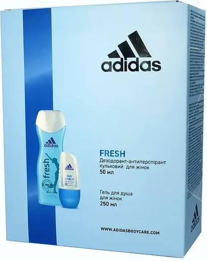 Набір для жінок Adidas 2020 Дезодорант-антиперспірант Fresh, 50 мл + Гель для душа, 250 мл