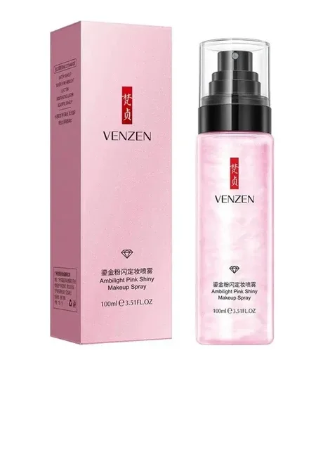 Спрей для закріплення макіяжу Ambilight Pink Shiny Makeup Spray із шиммером 100 мл VEZE (295067136)
