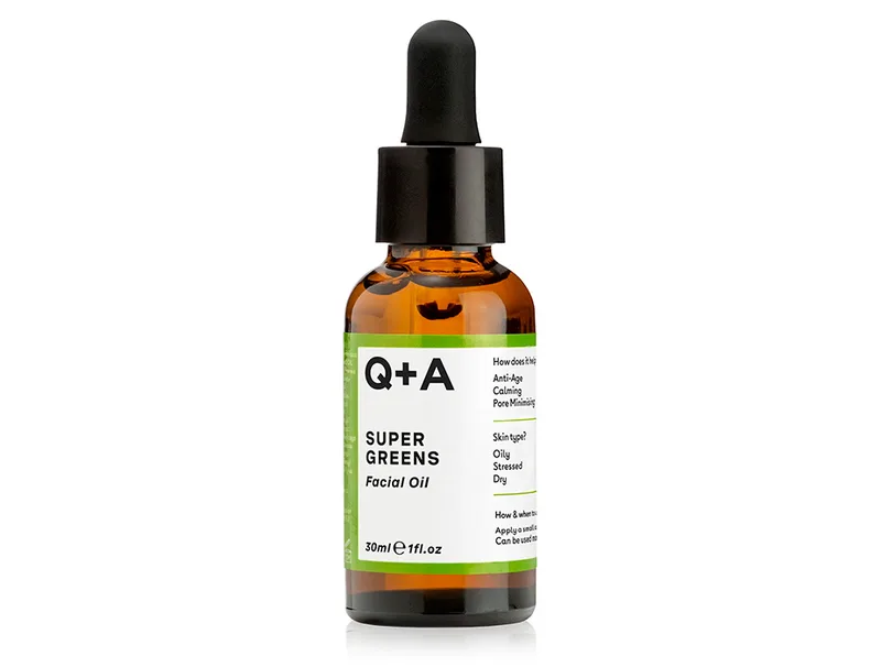 Мультивітамінна олія для обличчя Q+A Super Greens Facial Oil, 30мл