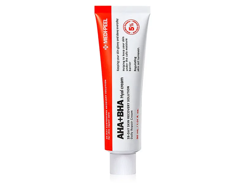 Medi-Peel Крем-пілінг Medi Peel AHA BHA 28 Days Hyal Cream відновлюючий з кислотами 30 мл — Крем, Південна Корея (362497190)