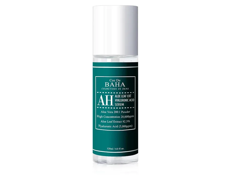 Концентрована сироватка для обличчя з алое вера Cos De BAHA AH Aloe Leaf Ext Hyaluronic Acid Serum, 120мл