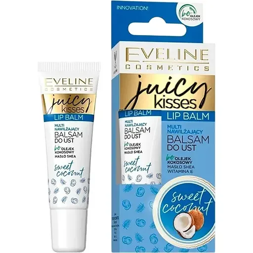 Бальзам для губ Eveline Juicy Kisses Coconut Cocktail інтенсивно зволожувальний 12 мл (LBL12JKKO)