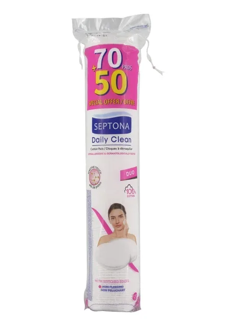 Ватні диски Sensitive Touch DUO 70+50 шт Septona (257456971)