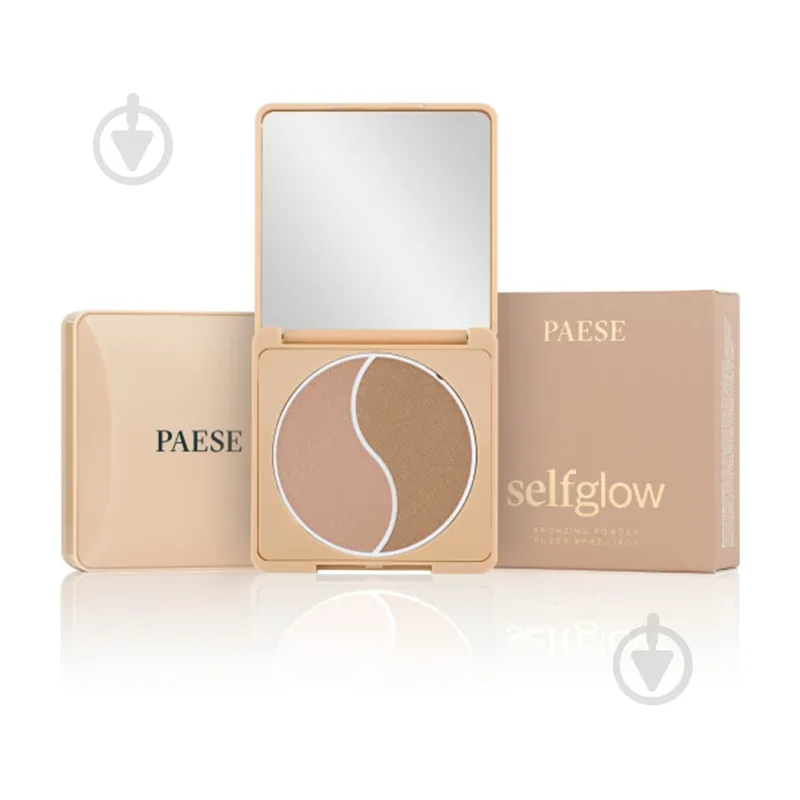Бронзер PAESE 2в1 компактна Self Glow Bronzer Light 6 г