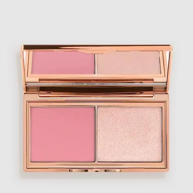 Палетка рум’ян та хайлайтера Charlotte Tilbury Hollywood Blush & Glow Light to Medium 10 г