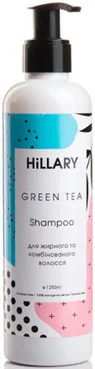 Натуральний шампунь для жирного та комбінованого волосся Hillary Green Tea Shampoo