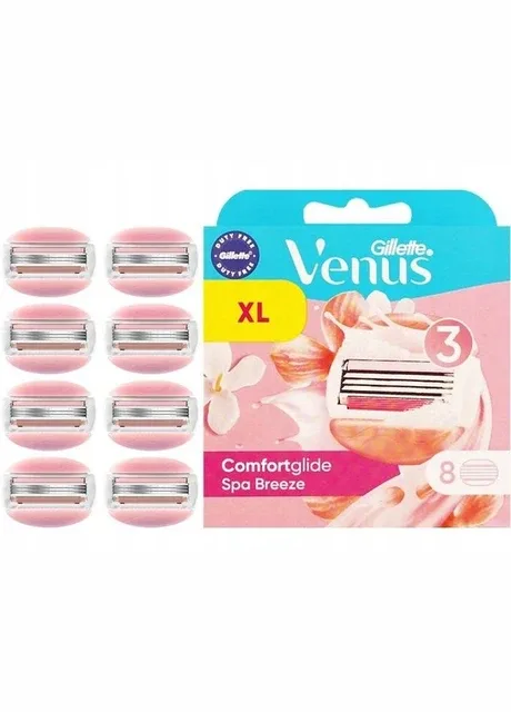 Змінні картриджі для гоління (леза касети) жіночі Gillette ComfortGlide 8 шт Venus Spa Breeze (322931801)