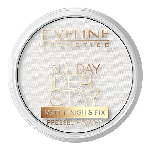 Фіксуюча пресована пудра Eveline All Day Ideal Stay, відтінок 60 (White), 12 г (LPUDADMAT60)