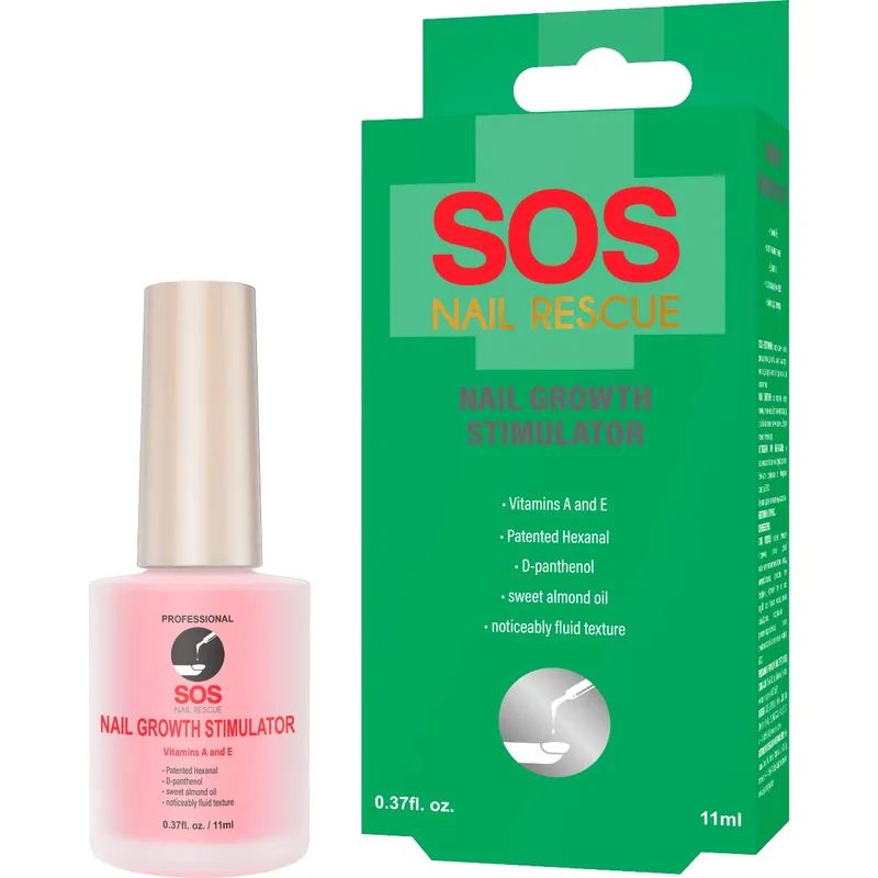 Стимулятор прискореного росту нігтів SOS Nail Rescue з вітамінами Е та Гексаналем, 11 мл