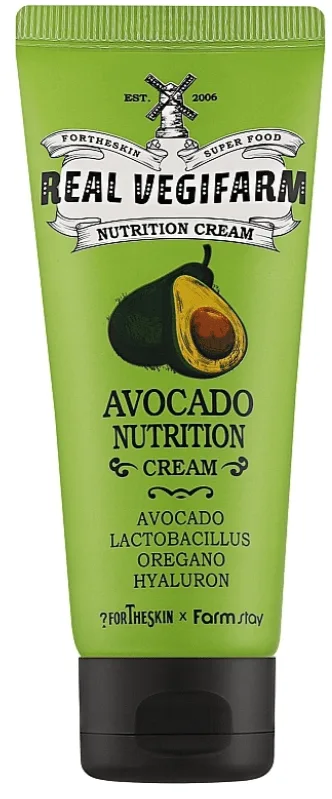 Крем для обличчя Fortheskin super food real vegifarm nutrition cream-avocado поживний з авокадо 100 мл
