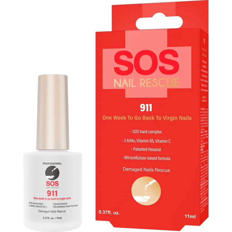 Засіб для повного відновлення нігтів SOS Nail Rescue 911 Тиждень для зламаних нігтів, 11 мл