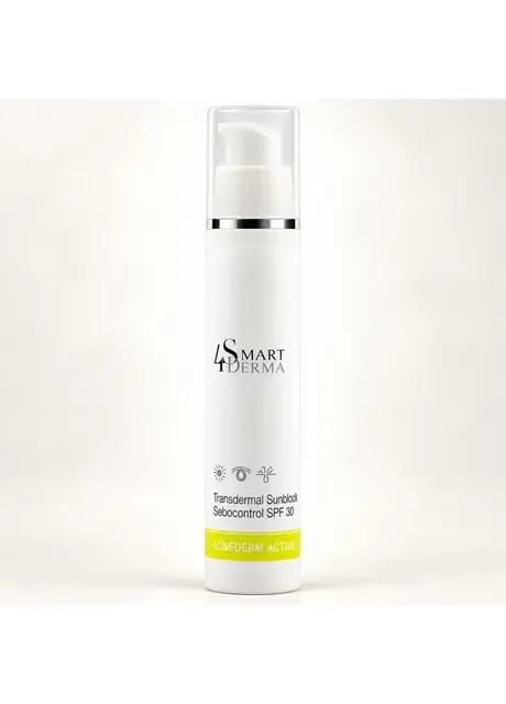 Smart4Derma Сонцезахисний крем для жирної та проблемної шкіри SPF 30 Transdermal Sunblock Sebocontrol, 50 мл — Крем, Україна (368831099)