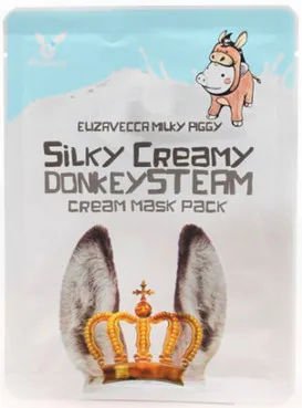 Маска тканинна з паровим кремом Elizavecca Silky Creamy Donkey Steam Cream Mask