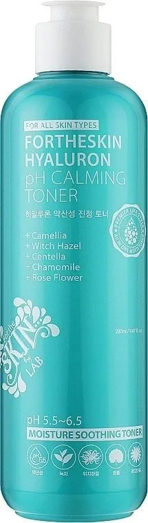 Тонер для обличчя Fortheskin Hyaluron Ph Calming Toner з гіалуроновою кислотою та центелою 280 мл