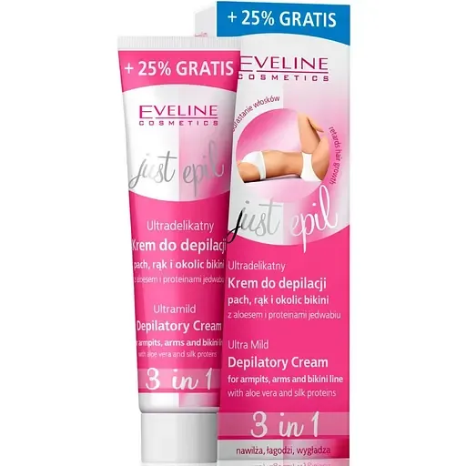 Eveline Cosmetics Just Epil зволожуючий крем для депіляції для чутливої шкіри 125 мл