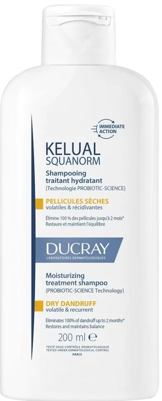 Шампунь проти сухої лупи Ducray Elution Rebalancing Shampoo 200мл