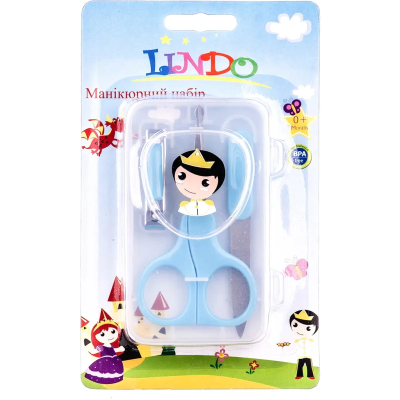 Набір манікюрний LINDO (Ліндо) артикул 801 ножиці, пилка і щипчики