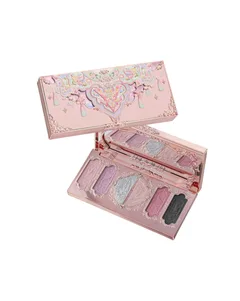 Палетка тіней Flower Knows Butterfly Cloud Collar Embossed Six-Color Makeup Palette 6.5 г - 02 Cloud Attire