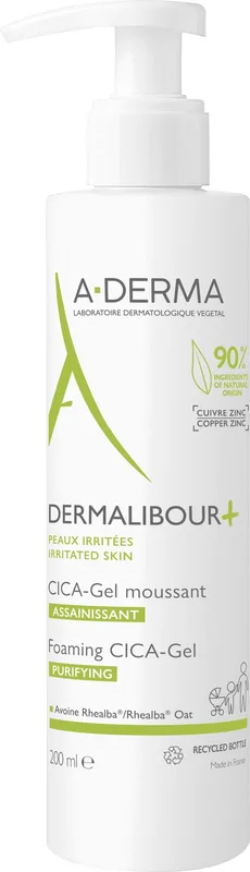 Гель для обличчя і тіла A-Derma Dermalibour+ Foaming Cica-Gel очищувальний 200 мл