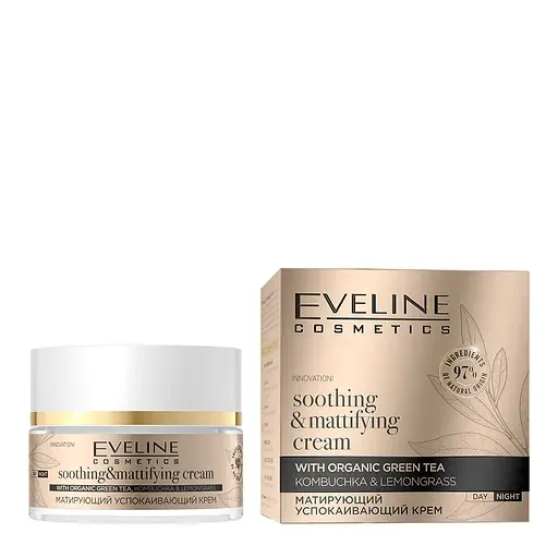 Матуючий заспокійливий крем Eveline Organic Gold, 50 мл