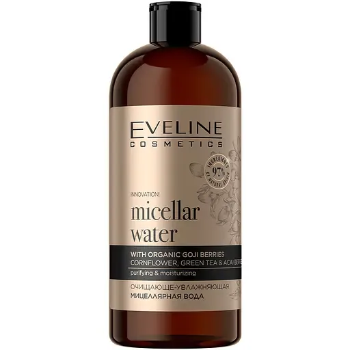 Чистяще-зволожуюча міцелярна вода Eveline Organic Goji Berries 500 мл