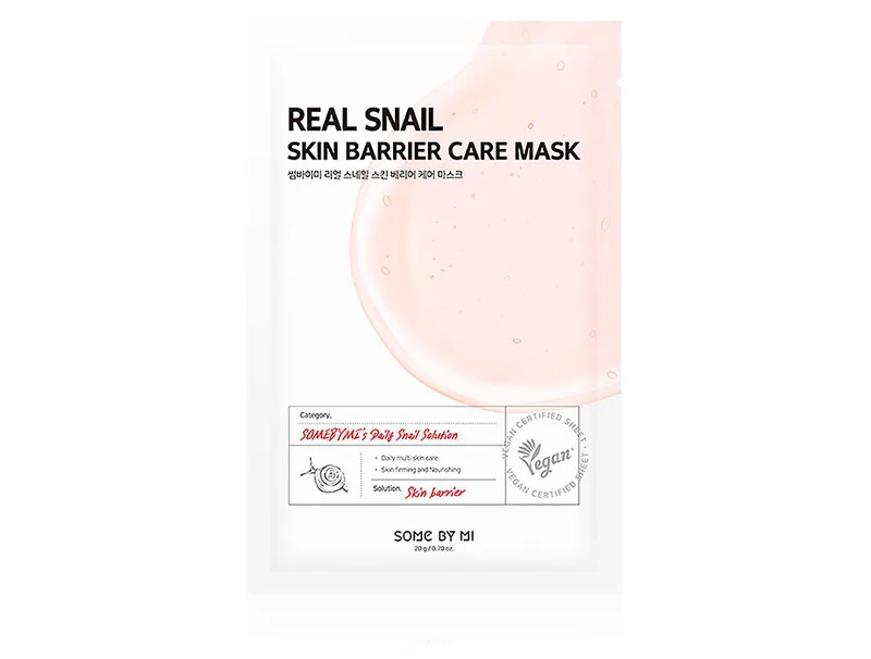 Тканинна маска з муцином равлика Some By Mi Real Snail Skin Barrier Care Mask, 20г