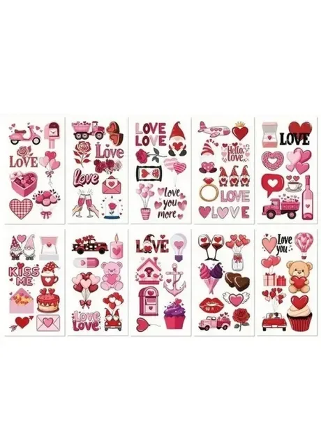 Набір тимчасових тату "Кольорові міні №2" color-tattoo-mini-set-2-30-F30, 30 штук, розмір 9,5 х 9,5 см Fresh Tattoo (405598994)