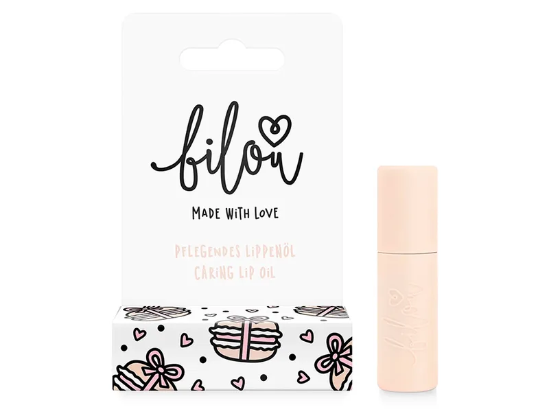 Олія для губ «Карамельний макарон» Bilou Caramel Macaron Lip Oil, 9мл