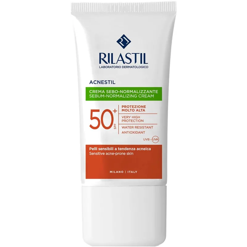 Крем Rilastil (Ріластіл) Acnestil сонцезахисний для шкіри схильної до акне SPF 50+ 40 мл