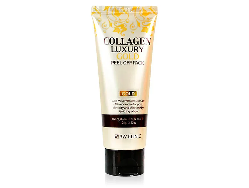 Золота омолоджуюча маска-плівка 3W Clinic Collagen Luxury Gold Peel Off Pack, 100мл
