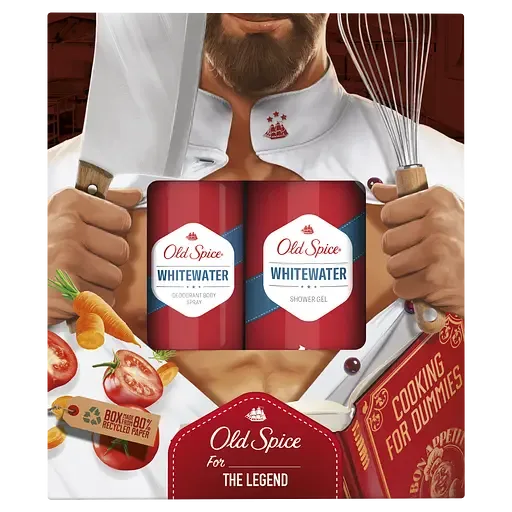 Подарунковий набір Old Spice Whitewater: Аерозольний дезодорант 150 мл + Гель для душу 250 мл