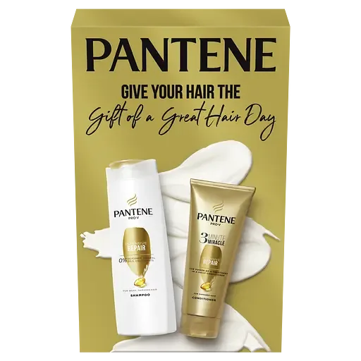 Подарунковий набір Pantene Інтенсивне відновлення: Шампунь, 400 мл + Бальзам-ополіскувач 3 MinuteMiracle, 200 мл