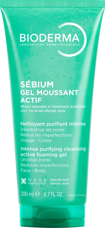 Гель для вмивання BIODERMA Sebium Gel Moussant Actif Foaming Gel очищувальний для жирної та схильної до акне шкіри 200 мл