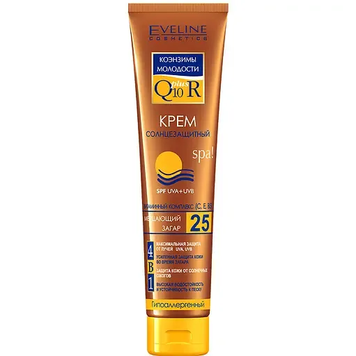 Сонцезахисний крем 4 в 1 Eveline Q10+R Spa, SPF