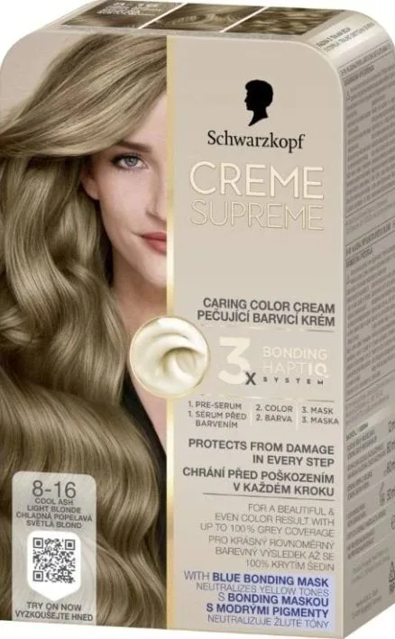 Фарба для волосся Creme Supreme карамельний світло-русявий 8-16, 60 мл