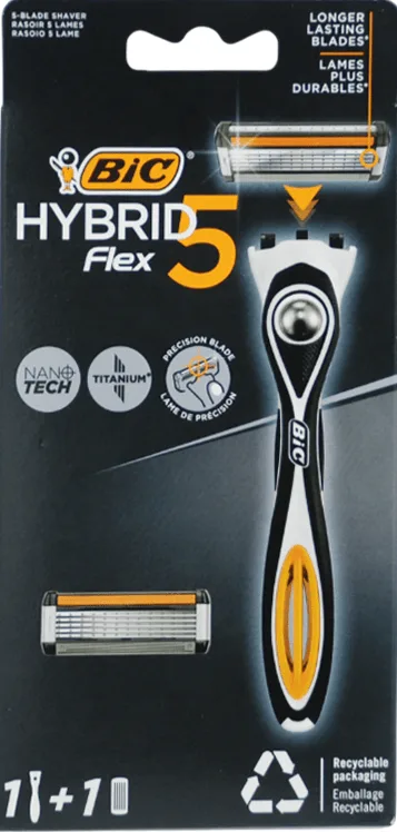 Станок BIC Flex 5 Hybrid + 1 картридж, 5 лез