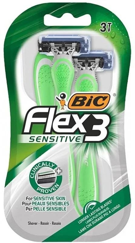 Станок для гоління чоловічий BIC Flex 3 Sensitive 3 шт 3 леза