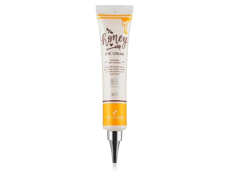 Крем для шкіри навколо очей з екстрактом меду та прополісу 3W Clinic Honey Eye Cream Whitening & Anti-Wrinkle, 40мл