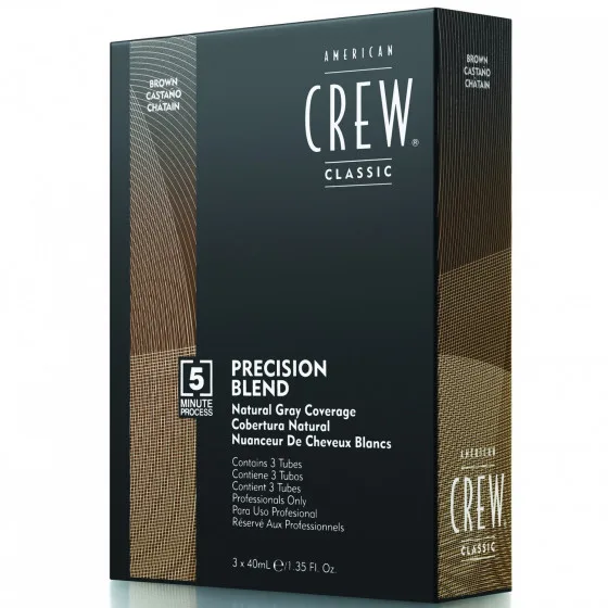 American Crew Precision Blend Medium - Система маскування сивини Середній натуральний (рівень 4-5)