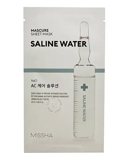 Зволожуюча маска для обличчя Missha Mascure Solution АС з екстрактом солоної води 27 мл