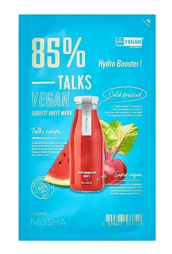 Тканинна маска Missha Talks Vegan Squeeze Hydro Booster 27 г